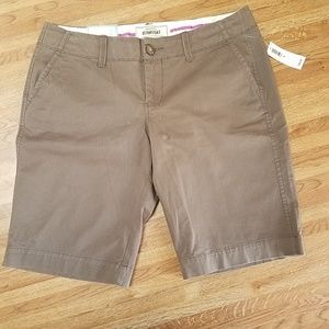 Old Navy Brown Perfect Bermudas Shorts Low Rise